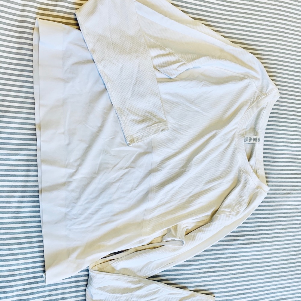 Long sleeve white lululemon shirt
